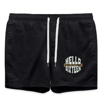 Bonjour Sixteen 16 Years Retro - Short de bain - noir - Devant - AI Model Male 185 light (185cm)
