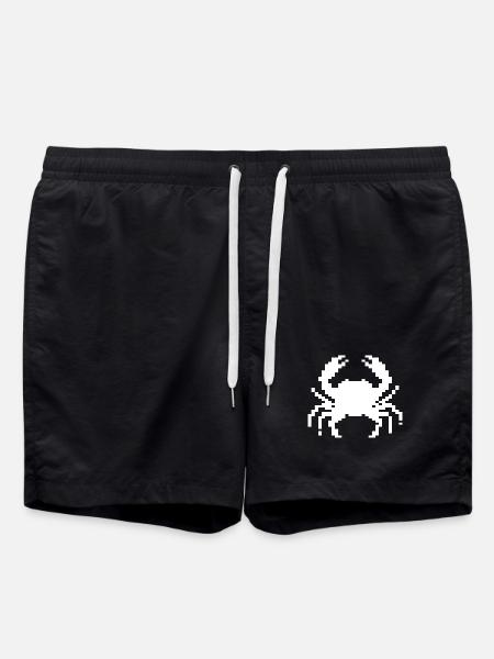 Pixel crab design - Swim Trunks - black