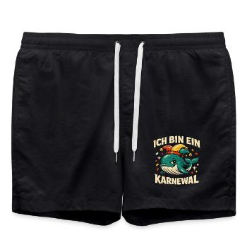 Je suis un jeu de mots Karnewal Jecke 5e saison - Short de bain - noir - Devant - AI Model Male 185 light (185cm)