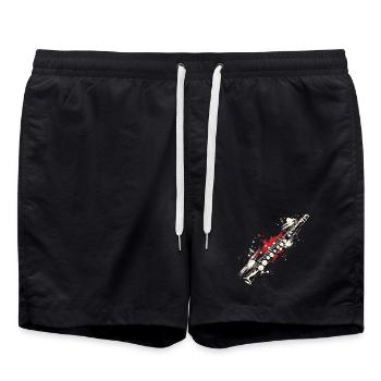 Flute Graffiti - Swim Trunks - black - Front - AI Model Male 185 light (185cm)