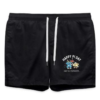 Happy Pi Day Sweet As 3.14 Mathematik-Meme - Badeshorts - Schwarz - Vorne - AI Model Male 185 light (185cm)
