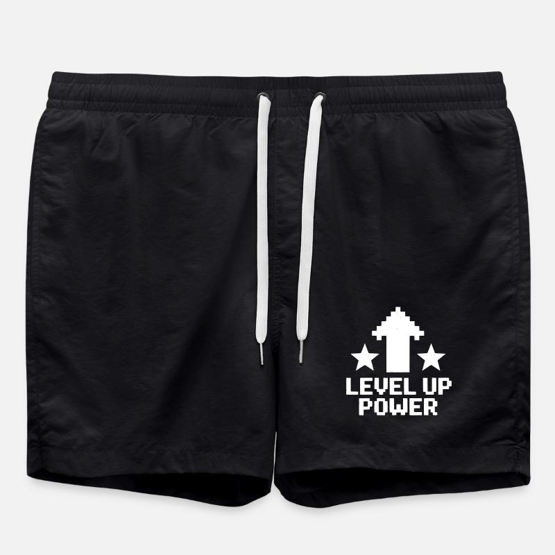 Arrow Up Pixel Gaming - Swim Trunks - black