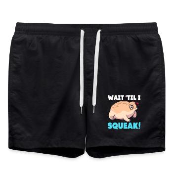 Desert Rain Frog Frosch - Badeshorts - Schwarz - Vorne - AI Model Male 185 light (185cm)