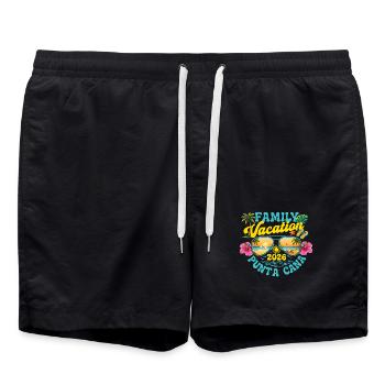 Voyage de croisière rétro en vacances en famille à Punta Cana 2026 - Short de bain - noir - Devant - AI Model Male 185 light (185cm)