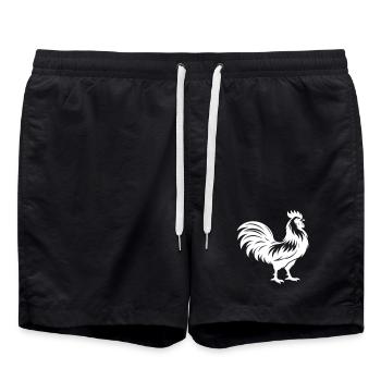Hahn Silhouette - Badeshorts - Schwarz - Vorne - AI Model Male 185 light (185cm)