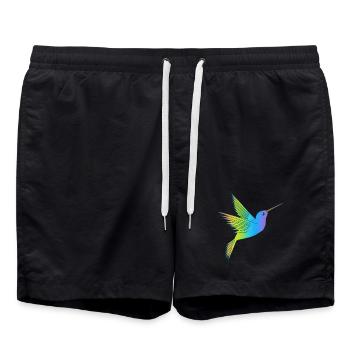 Rainbow bird - Swim Trunks - black - Front - AI Model Male 185 light (185cm)