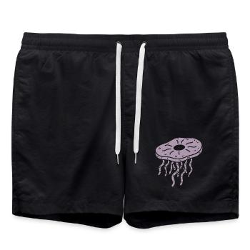 Minimalist Kombucha SCoby Tea Jellyfish - Swim Trunks - black - Front - AI Model Male 185 light (185cm)
