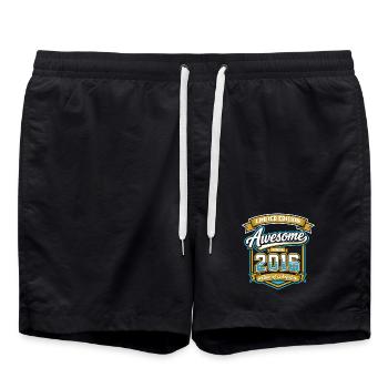 2016 Limited Edition Awesome Birthday Gift - Swim Trunks - black - Front - AI Model Male 185 light (185cm)