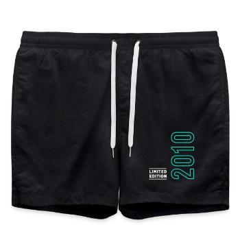 16 Geburtstag Geschenk 2010 Junge Endlich 16 - Badeshorts - Schwarz - Vorne - AI Model Male 185 light (185cm)