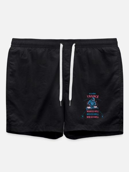 Ich höre Techno wann ich will - Badeshorts - Schwarz