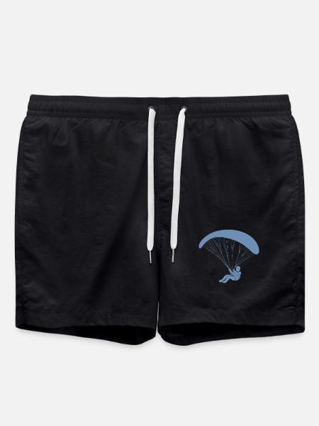 Minimalist Skydiving Paragliding - Swim Trunks - black