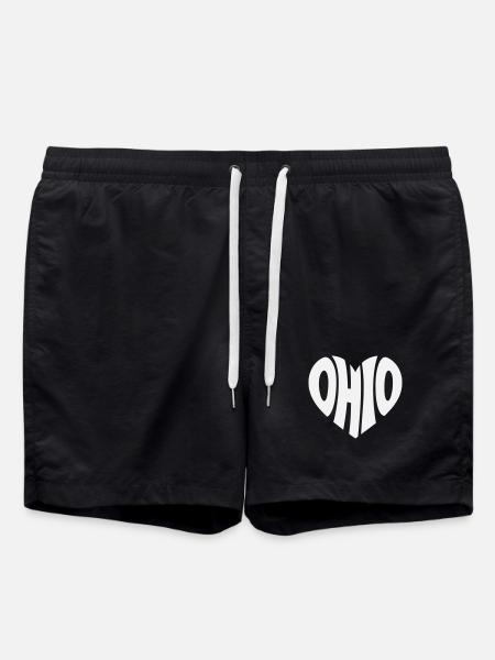 Ohio Heart Logo - Swim Trunks - black