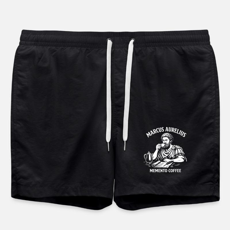 Marcus Aurelius Memento Coffee - Short de bain - noir