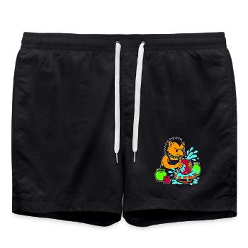 Splash de chiot de poterie - Short de bain - noir - Devant - AI Model Male 185 light (185cm)