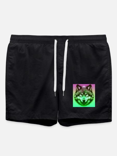 Wolf - Badeshorts - Schwarz