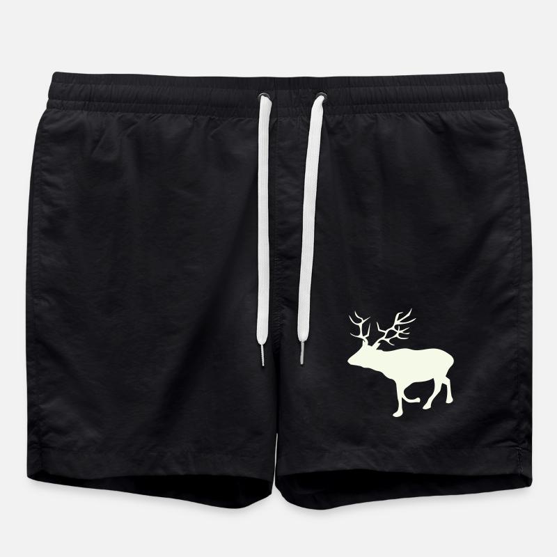 Cerf, chevreuil, cerf - Short de bain - noir