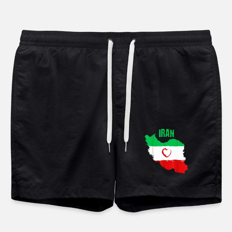 Drapeau du Cœur iranien - Short de bain - noir