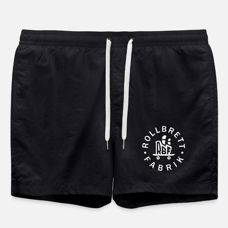 RBF Logo white - Swim Trunks - black