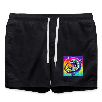 Gecko - Badeshorts - Schwarz - Vorne - AI Model Male 185 light (185cm)