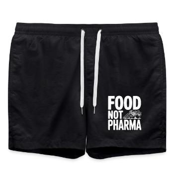 Food Not Pharma - Swim Trunks - black - Front - AI Model Male 185 light (185cm)