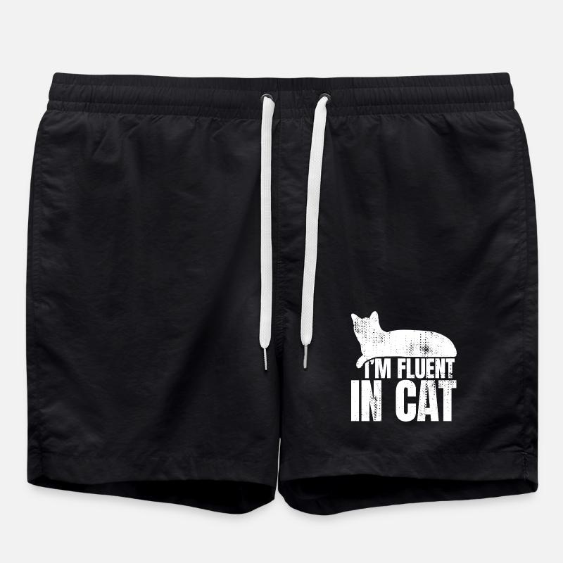 Je parle couramment chat - Short de bain - noir