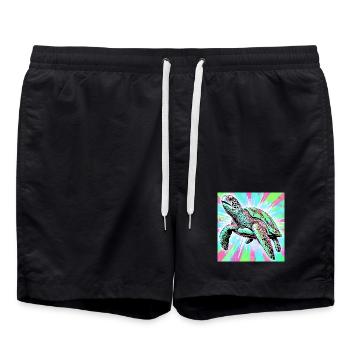 turtle - Swim Trunks - black - Front - AI Model Male 185 light (185cm)