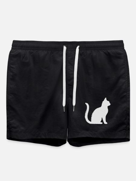 Cat - Swim Trunks - black