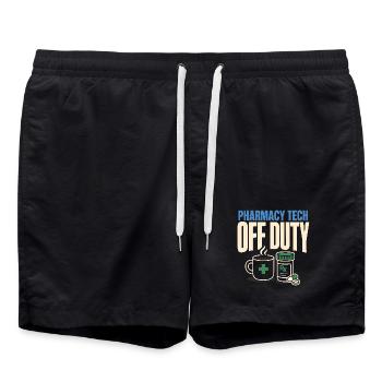 Apothekentechniker Pharmacy Tech Cpht Rx Geschenk - Badeshorts - Schwarz - Vorne - AI Model Male 185 light (185cm)