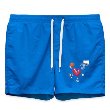 Retro Heart Valentine's Day Design Love - Swim Trunks - cobalt blue - Front