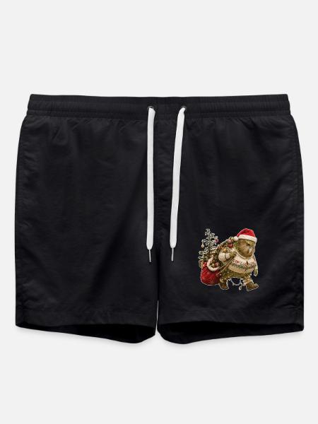 Kakapo carries Christmas alone - Swim Trunks - black