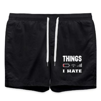 Dinge Die Ich Hasse - Badeshorts - Schwarz - Vorne - AI Model Male 185 light (185cm)