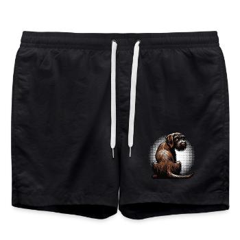 German Wirehaired German Wirehaired Owner - Swim Trunks - black - Front - AI Model Male 185 light (185cm)