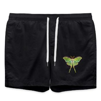 Luna Moth Actias luna - Badeshorts - Schwarz - Vorne - AI Model Male 185 light (185cm)