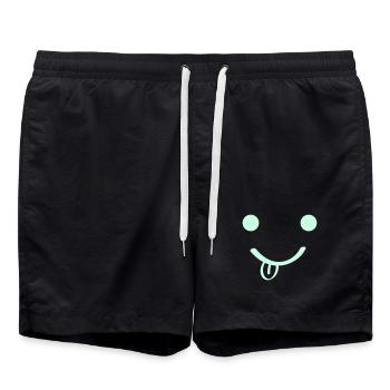 Smileface - Badeshorts - Schwarz - Vorne - AI Model Male 185 light (185cm)