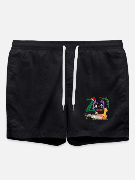 lustiger Tierpfleger - Badeshorts - Schwarz