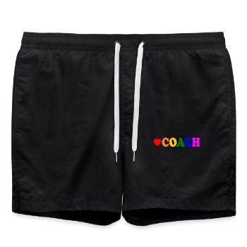 Coach - Short de bain - noir - Devant - AI Model Male 185 light (185cm)
