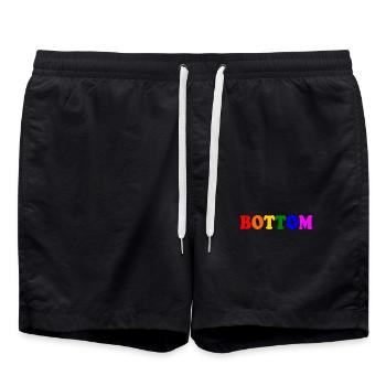 Bottom - Swim Trunks - black - Front - AI Model Male 185 light (185cm)