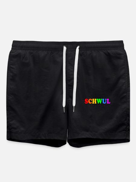 Schwul - Badeshorts - Schwarz