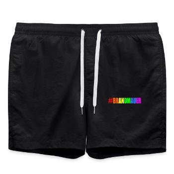 brandmauer - Badeshorts - Schwarz - Vorne - AI Model Male 185 light (185cm)