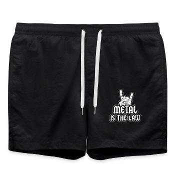 Le métal est la loi Metalhead French Fork Festival - Short de bain - noir - Devant - AI Model Male 185 light (185cm)