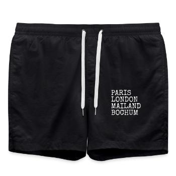 Bochum Paris London Milan Home Dear Bochumer - Swim Trunks - black - Front - AI Model Male 185 light (185cm)