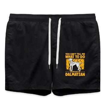 You can't tell me what to do you are not Dalmatian - Badeshorts - Schwarz - Vorne - AI Model Male 185 light (185cm)