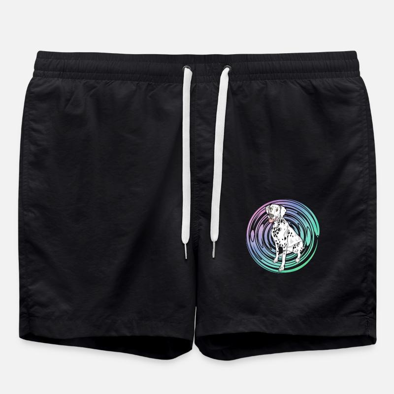 Dalmatian Retro - Swim Trunks - black