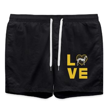 L’amour dalmate - Short de bain - noir - Devant - AI Model Male 185 light (185cm)