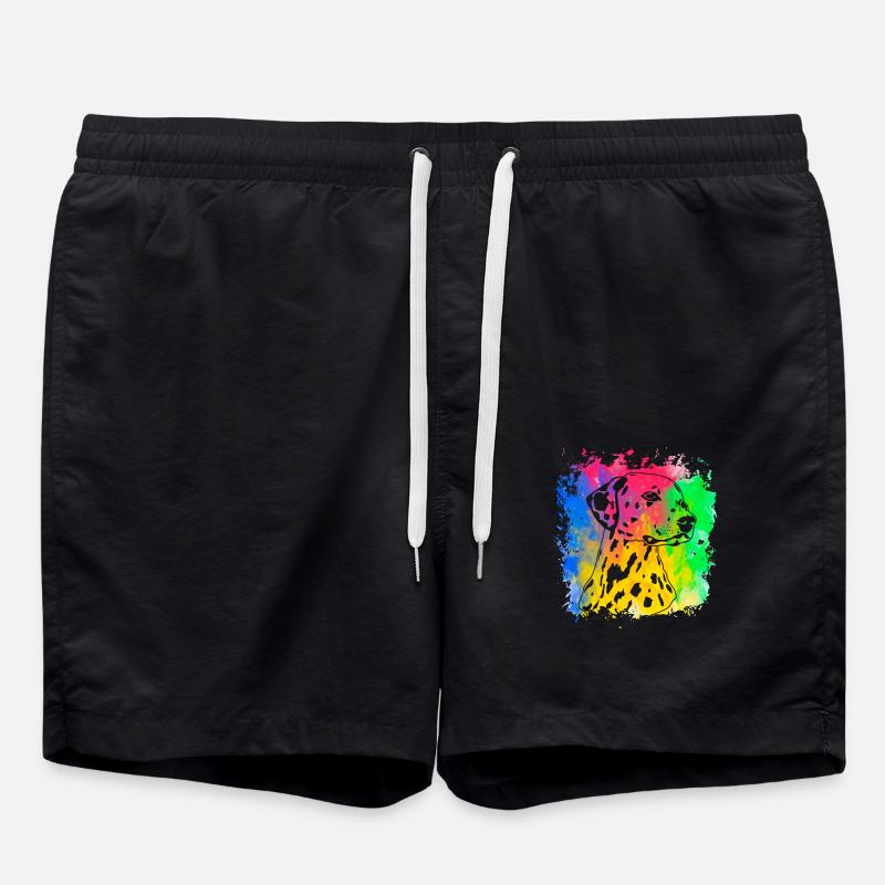 Dalmatiner Retro - Badeshorts - Schwarz