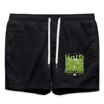 wild nature - Badeshorts - Schwarz - Vorne - AI Model Male 185 light (185cm)