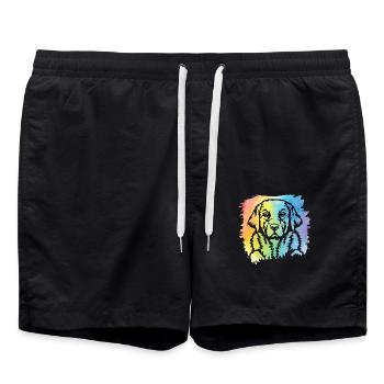 Labrador Rétro - Short de bain - noir - Devant - AI Model Male 185 light (185cm)
