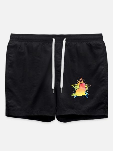 Pomeranian Zwergspitz - Badeshorts - Schwarz