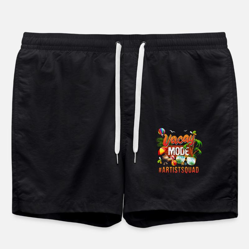 Artist Vacation Group #Artistsquad - Swim Trunks - black