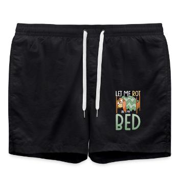 Sloth Nap Laziness Let Me Rot In My Bed - Swim Trunks - black - Front - AI Model Male 185 light (185cm)